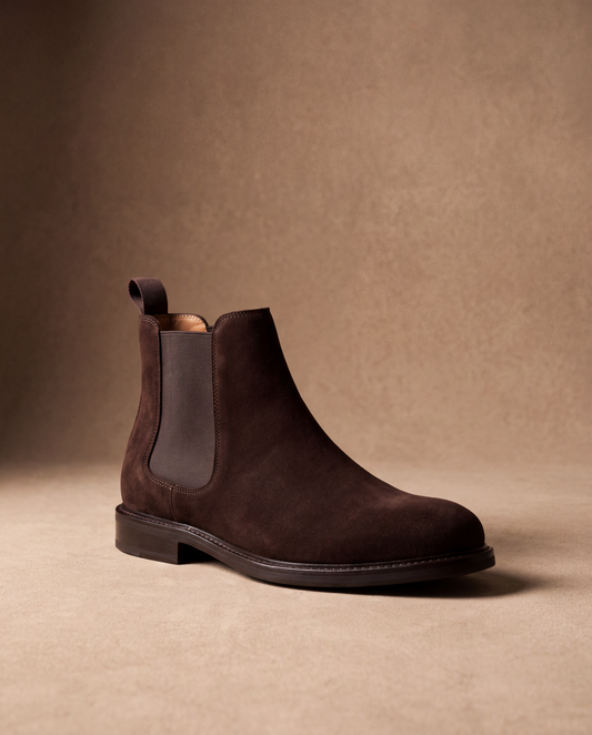 Men's Suede Chelsea Boot (Chocolate Suede)