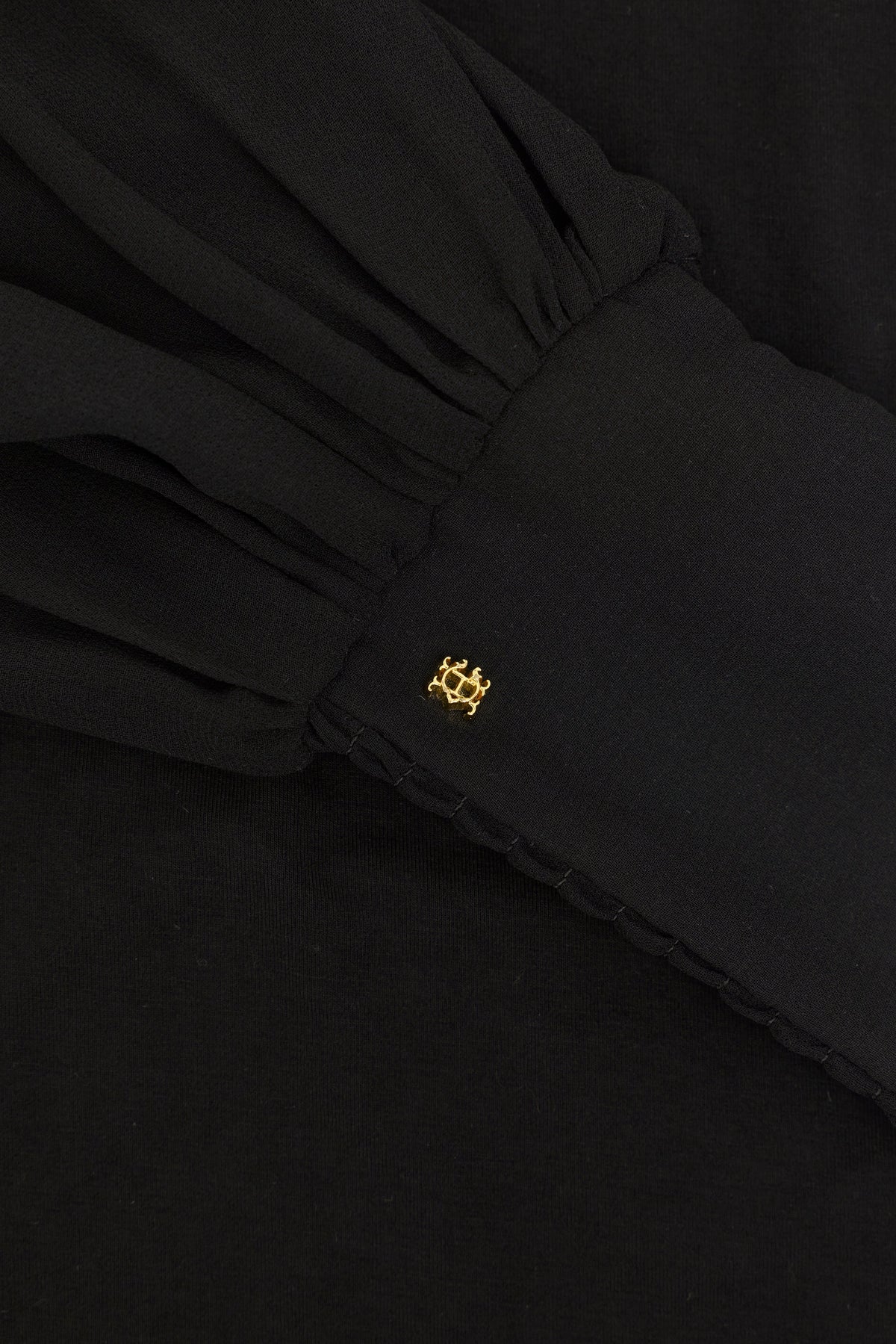Supersoft Balloon High Neck Top (Black)