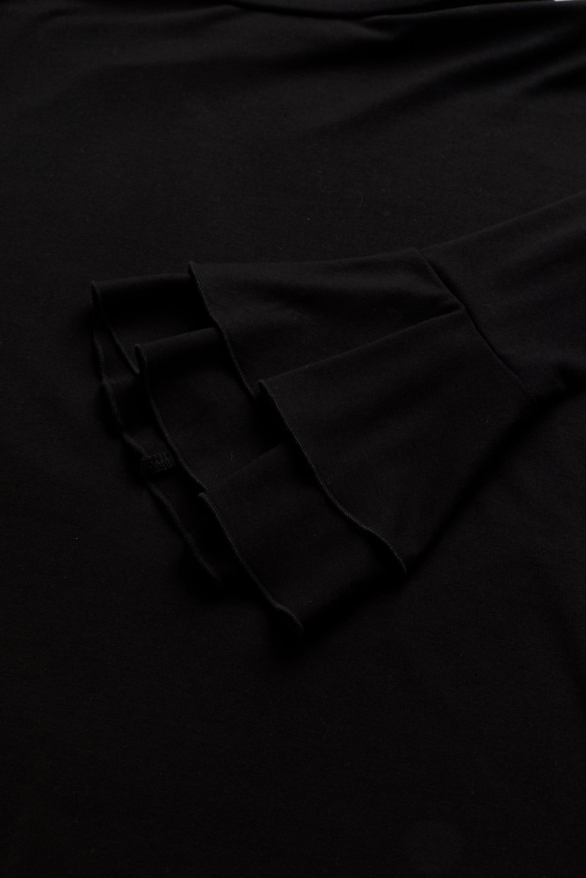 Supersoft Fluted Roll Neck Top (Black)