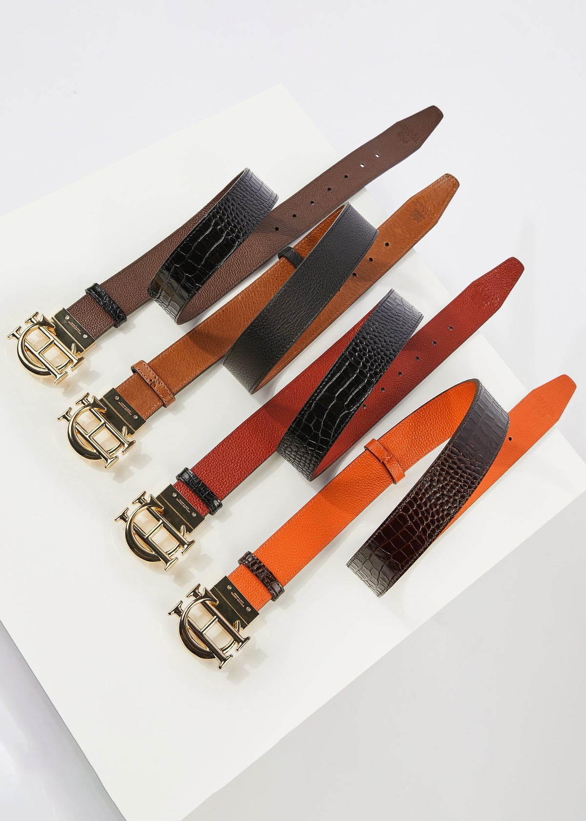 HC Classic Belt Reversible (Heritage Red Black Croc)
