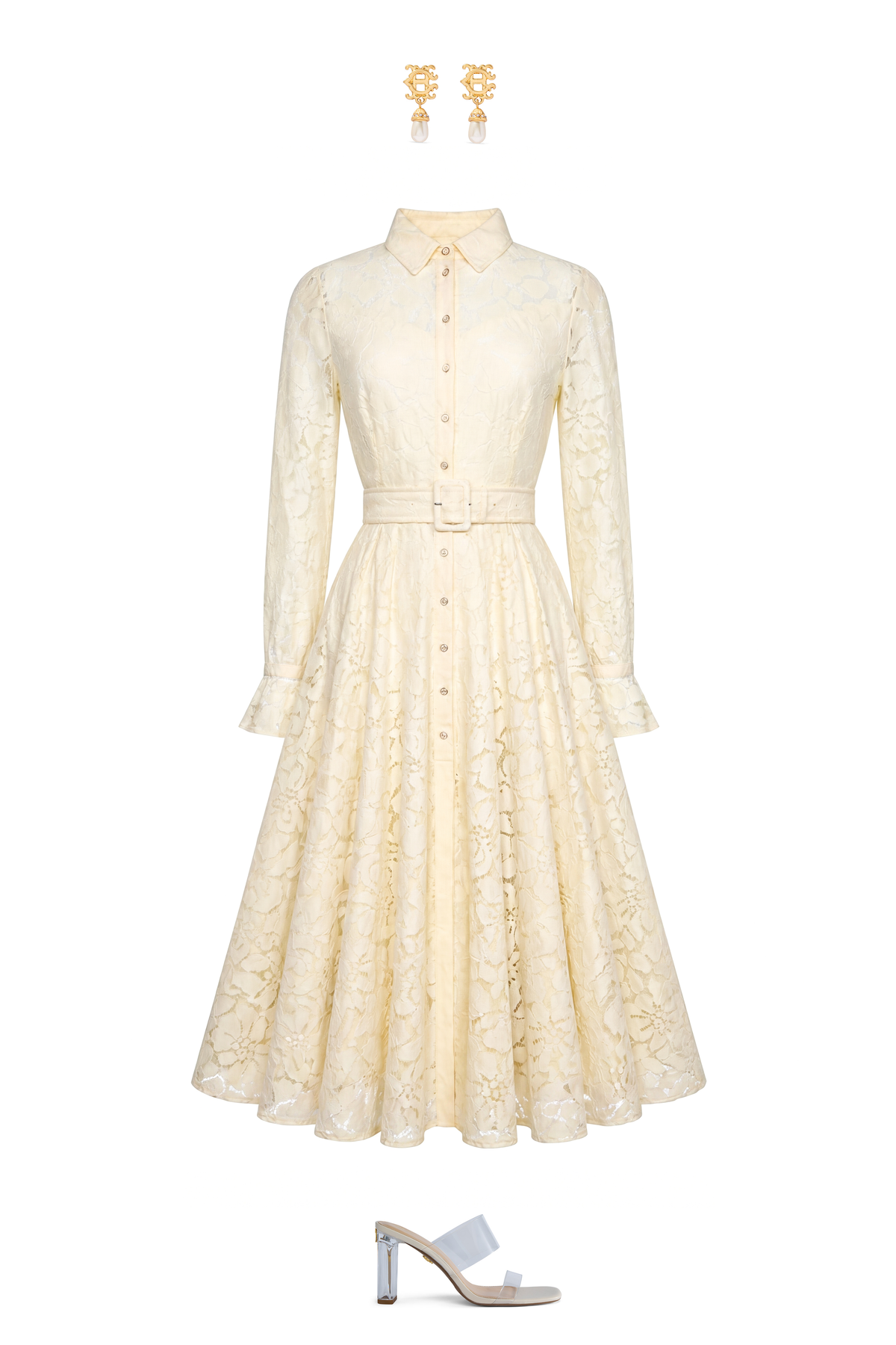 The Annabelle Lace Dress (Lemon) Look