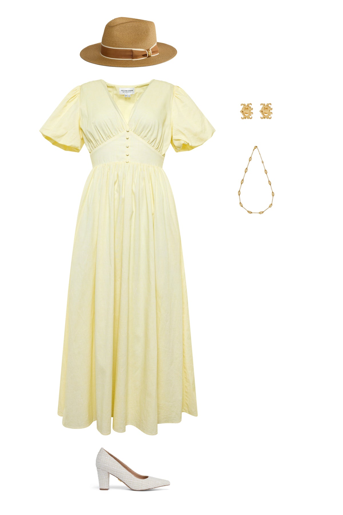 The Spring Paige Dress (Lemon) Look