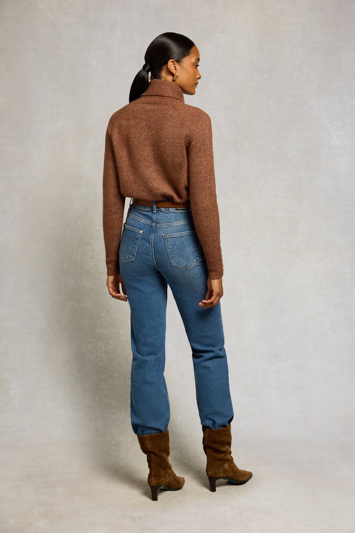 Tori Roll Neck Knit (Latte)