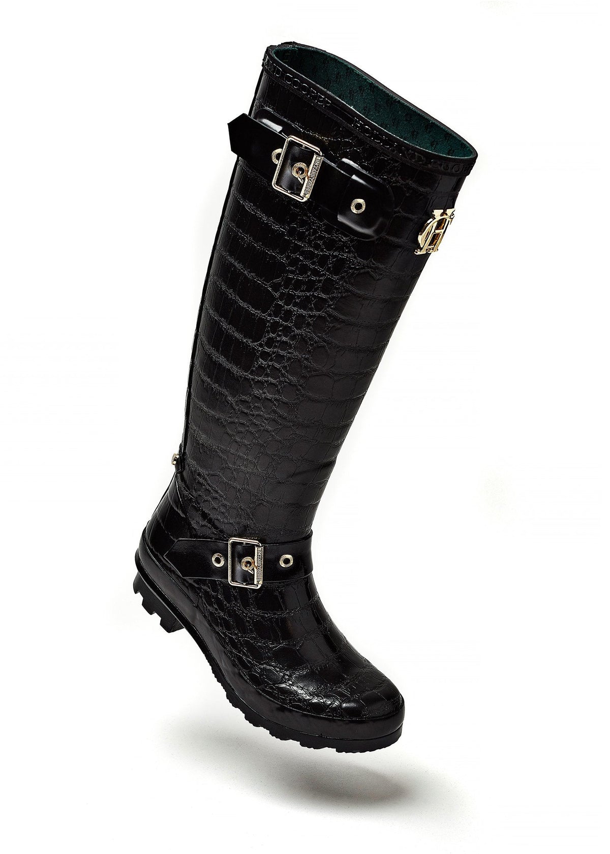 Zip Chelsea Wellington (Black Croc)