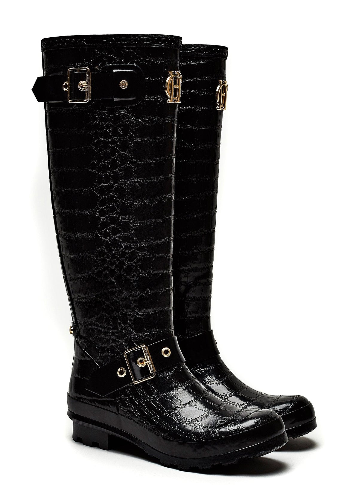 Zip Chelsea Wellington (Black Croc)