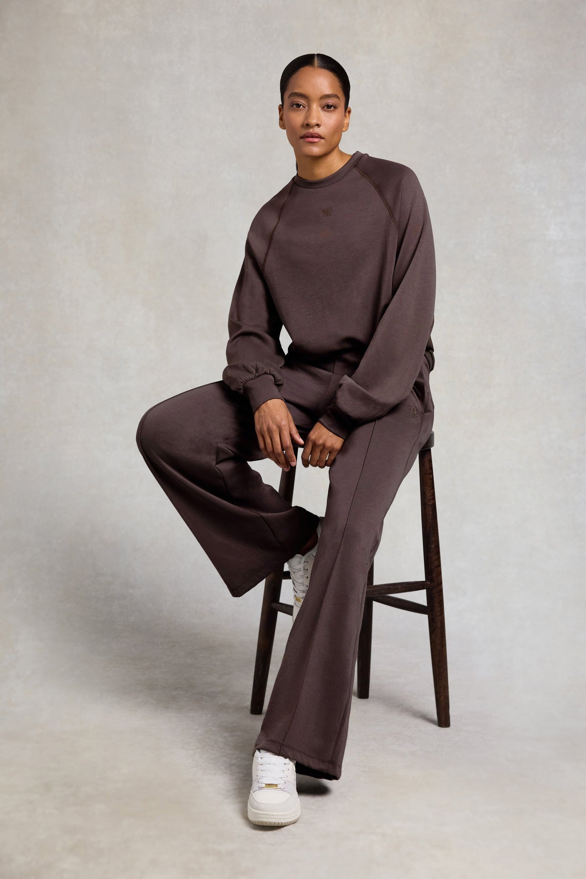 Artemis Wide Leg Soft Jogger (Chocolate)