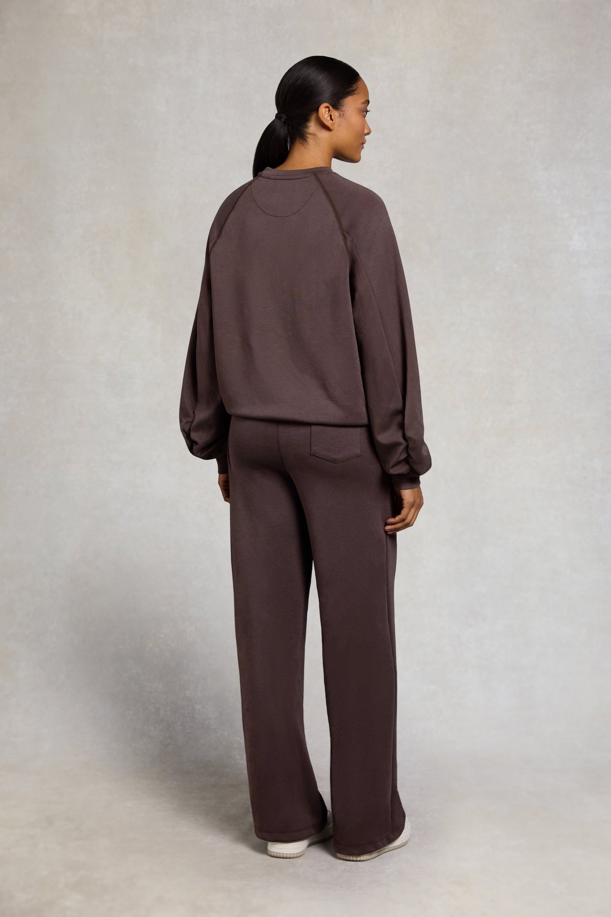 Artemis Wide Leg Soft Jogger (Chocolate)