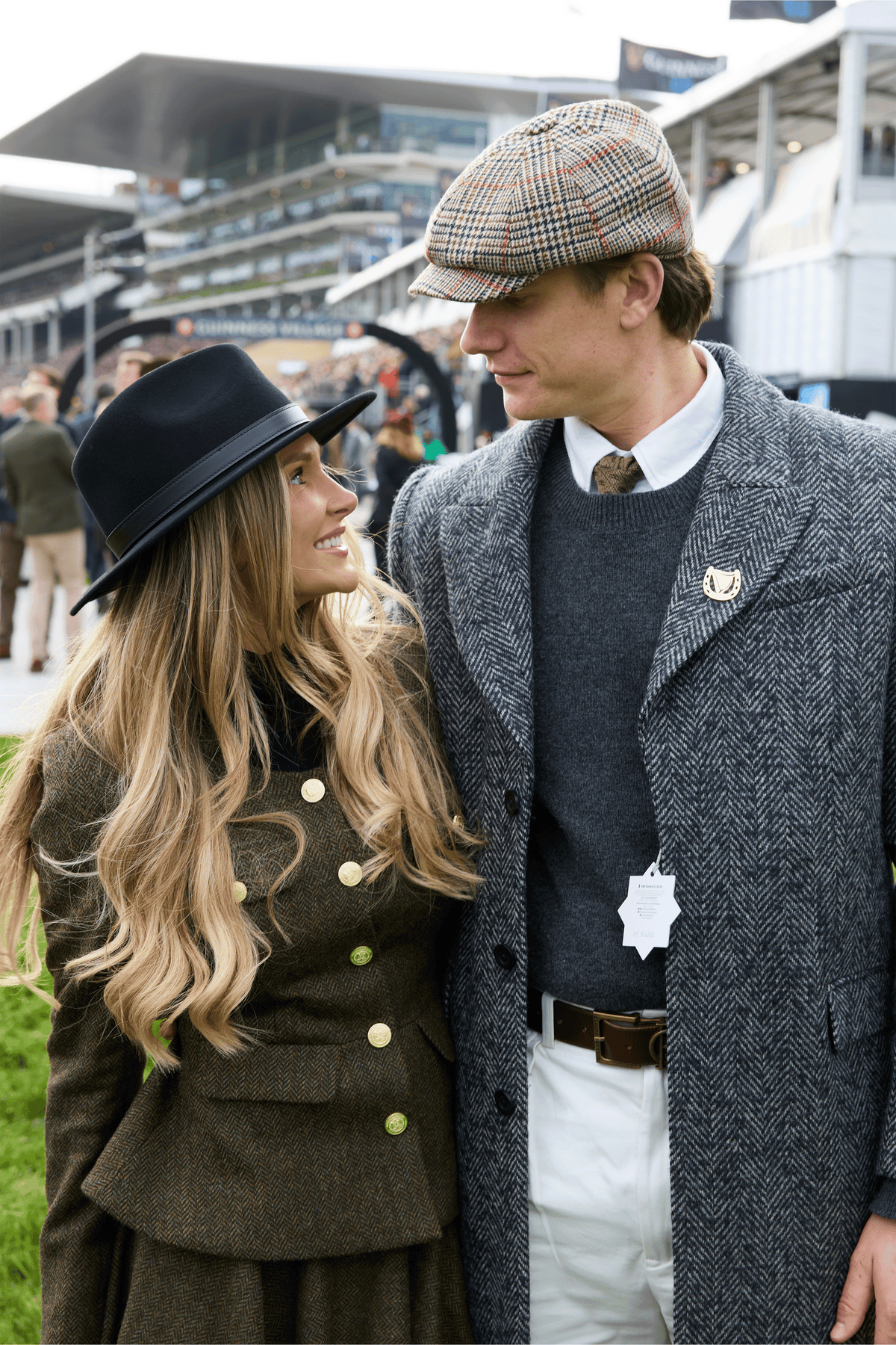 Jessie Wynter's Cheltenham Look (Dark Green Herringbone)