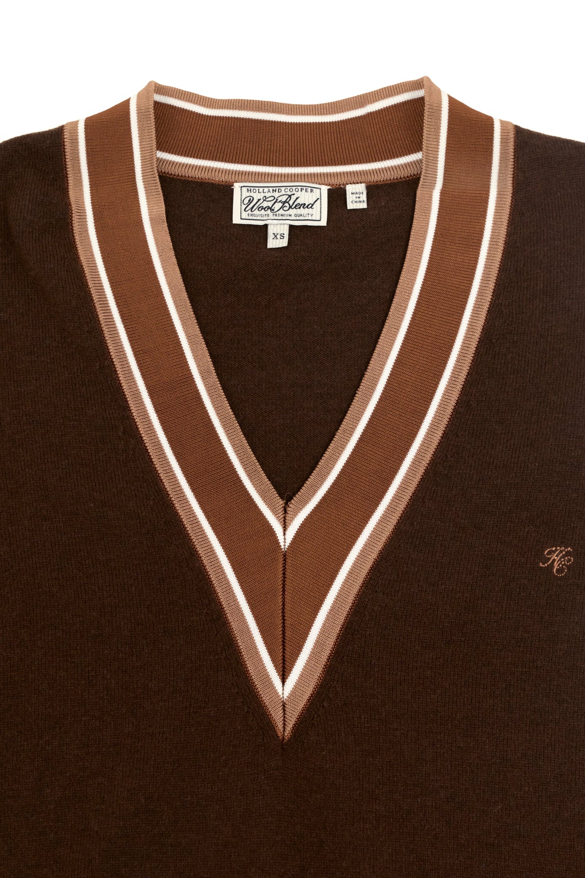 Woodcote V-Neck Knit (Chocolate)