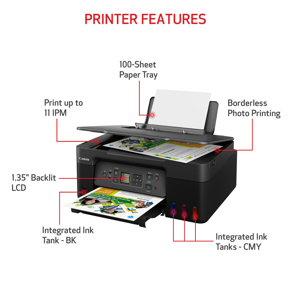 PIXMA G3270 MegaTank Inkjet Printer - Black