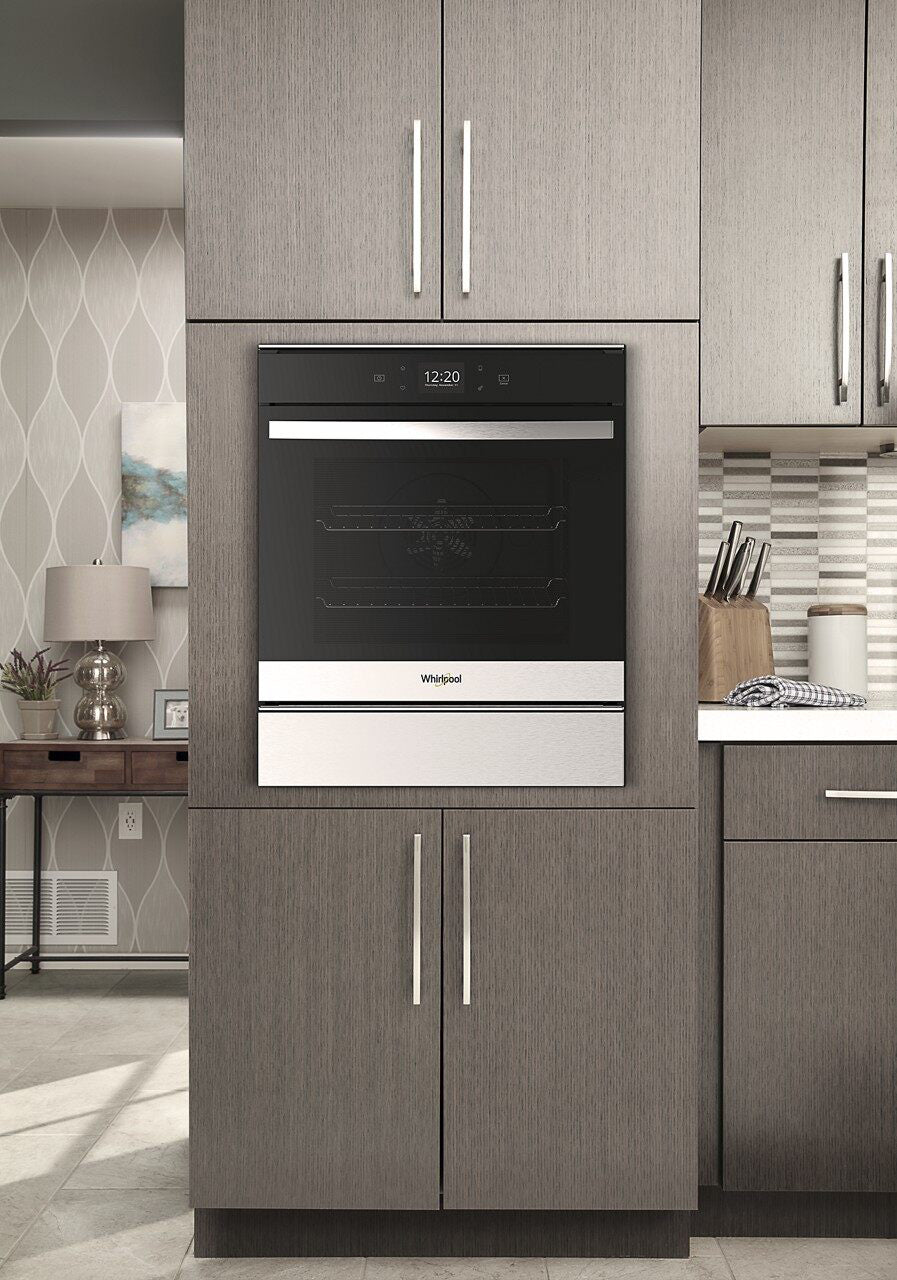 24" Smart Self-Cleaning True Convection Single Wall Oven in Stainless Steel with Hidden Bake Element