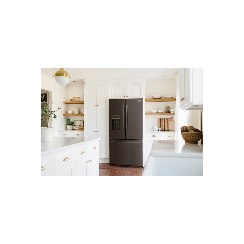 22.6 CuFt French Door Refrigerator in Black Stainless Steel with SpaceWise® Organization System