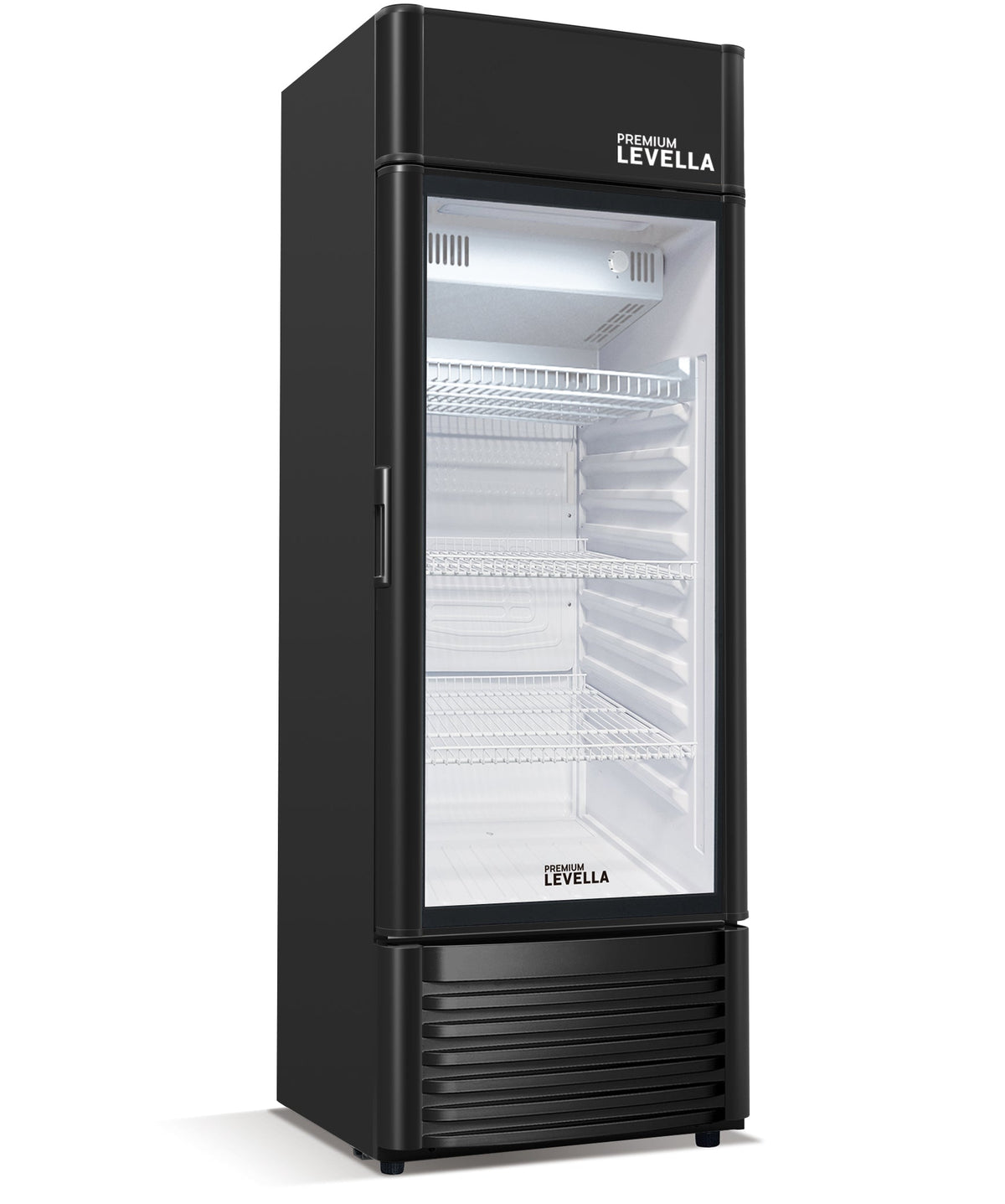 6.5 CuFt Manual Defrost Commercial Display Refrigerator 1-Glass Door Merchandiser in Black with 3 Adjustable Wire Shelves