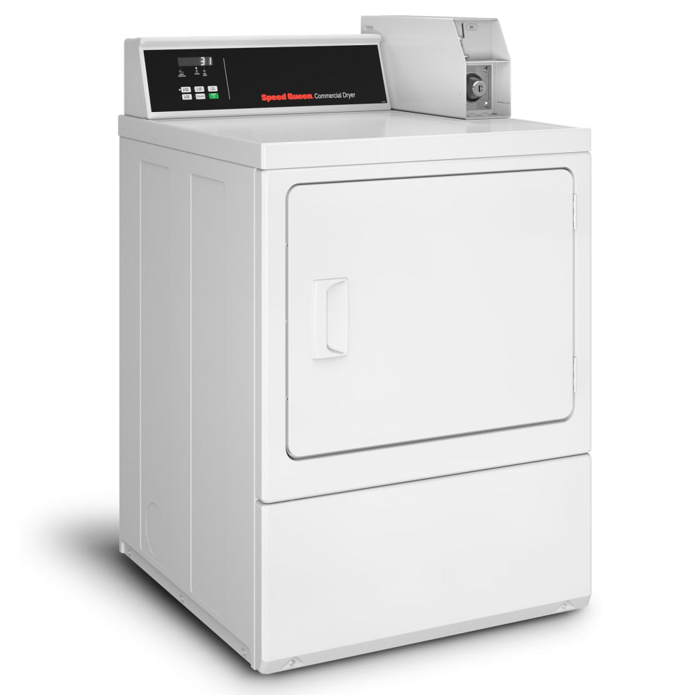 27-inch Coin Operated Commercial Gas Dryer - White