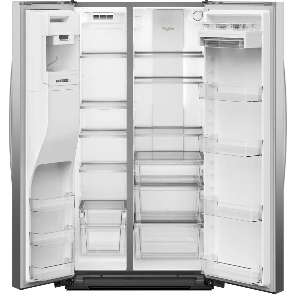 21 CuFt Side by Side Refrigerator in Stainless Steel