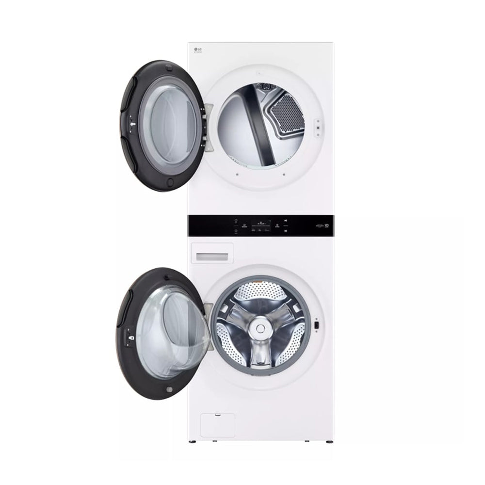 5.0 CuFt Washer & 7.4 CuFt Dryer Essence White WashTower™
