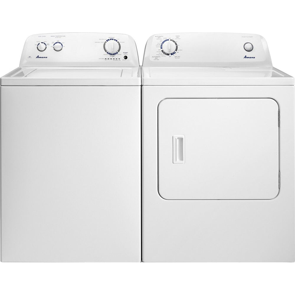 3.8 CuFt Top Load Washer with 6.5 CuFt Gas Dryer in White