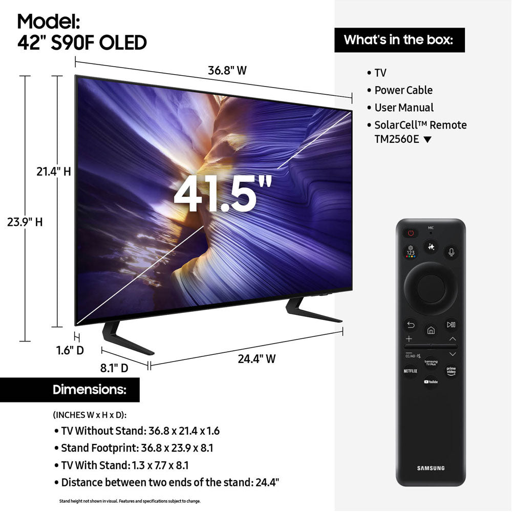 42” Class OLED 4K S90F Vision AI Smart TV