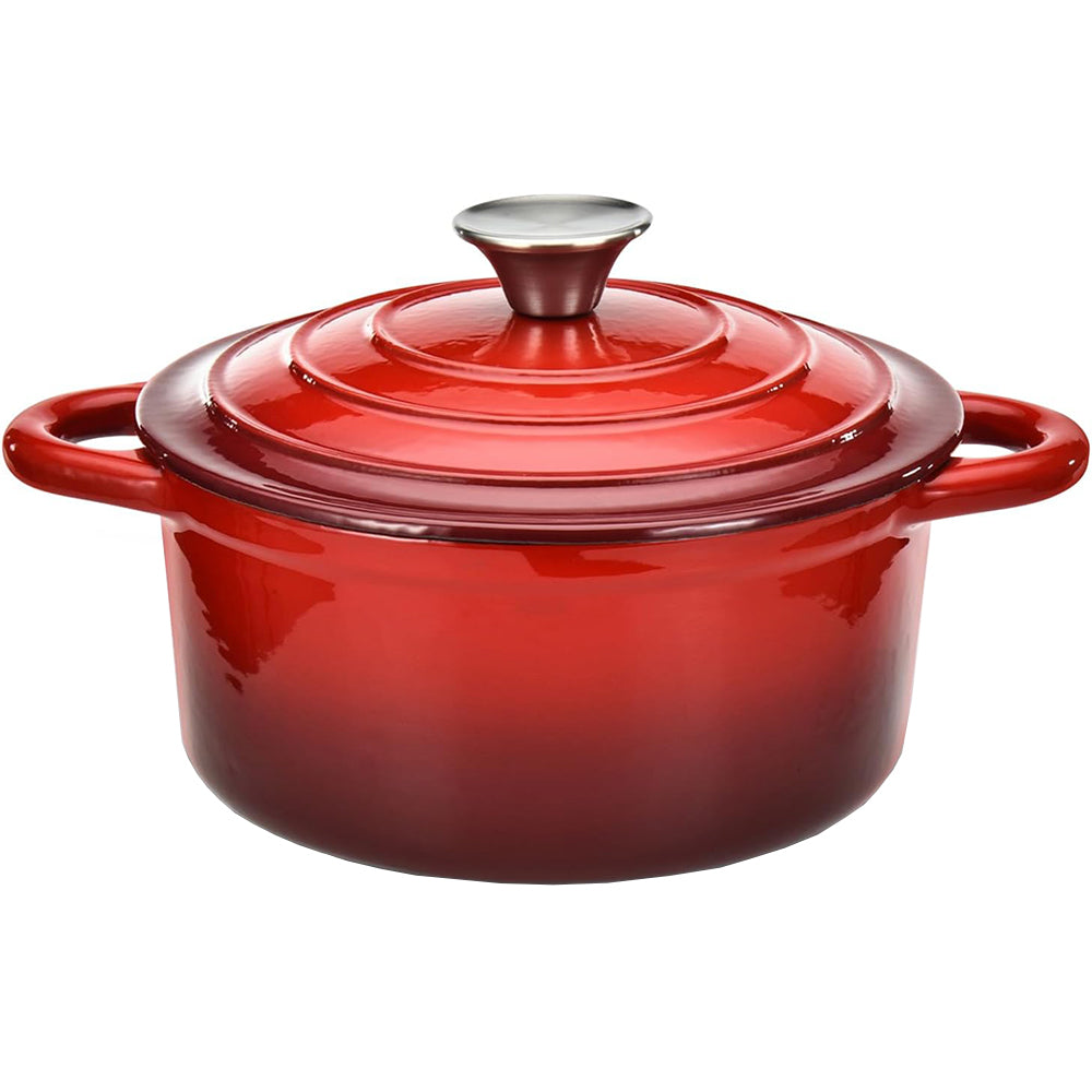 3-Quart Enameled Cast Iron Dutch Oven - Red