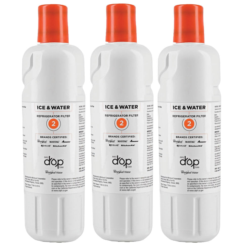 EveryDrop™ Ice & Water Refrigerator Filter 2 - (Three Pack)