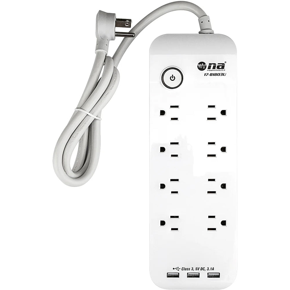 8-Outlet Surge Protector with USB