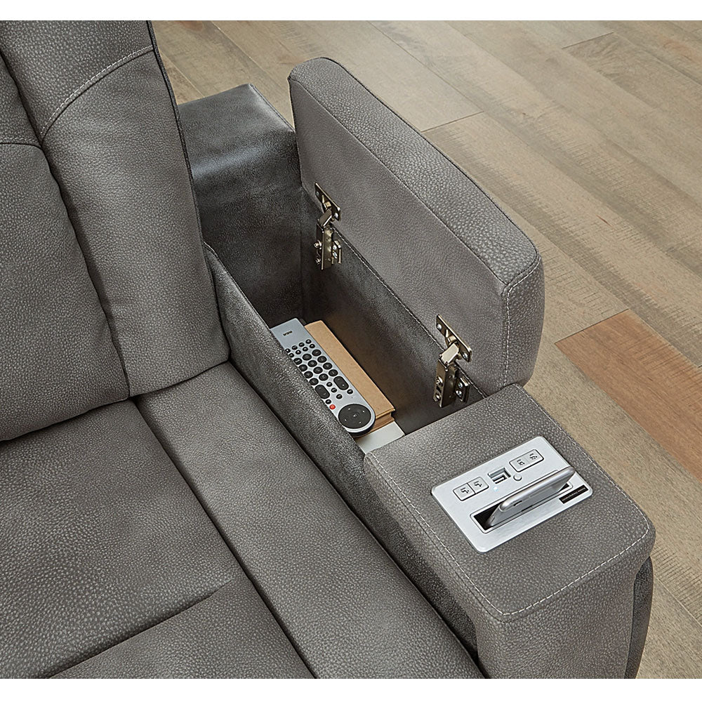 Camille Power Reclining Sofa, Loveseat, and Recliner – Gray