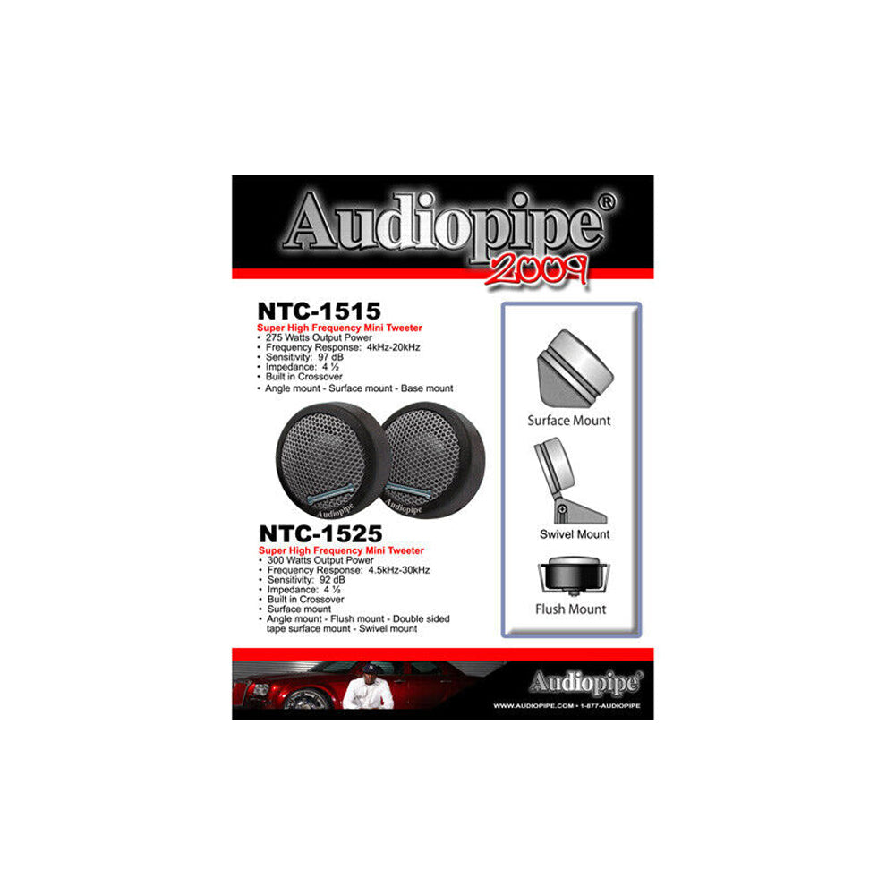 Audiopipe Super High Frequency Mini Tweeter - Black