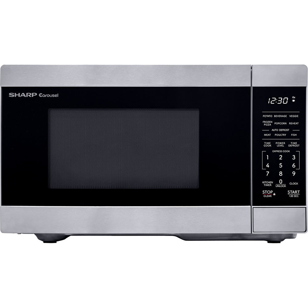 0.9 CuFt 900W Countertop Microwave in Stainless Steel
