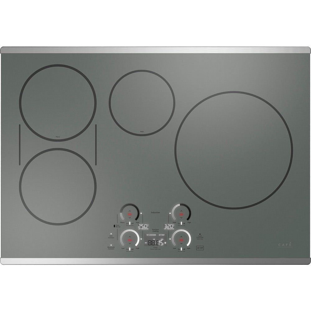 30" Smart 4-Element Induction Cooktop in Stainless Steel with Synchronized Elements