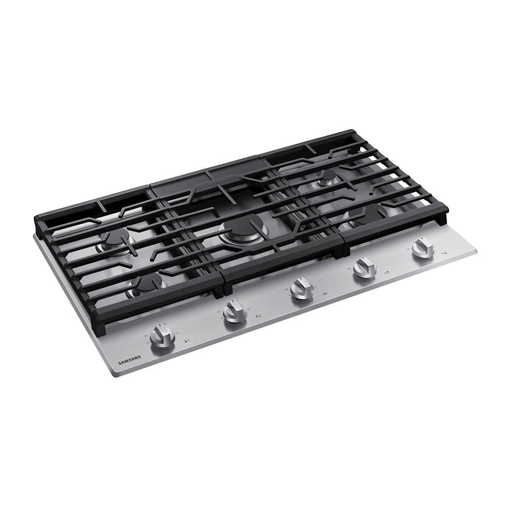 36-Inch 5-Burner Sealed Gas Cooktop With Continuous Cast Iron Grates In Stainless Steel