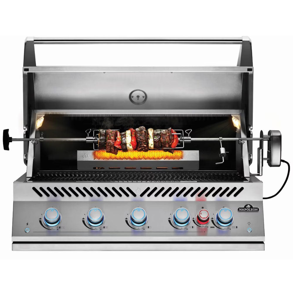 38" 700 Series 5-Burner Built-In Natural Gas Grill with Rotisserie & SafetyGlow