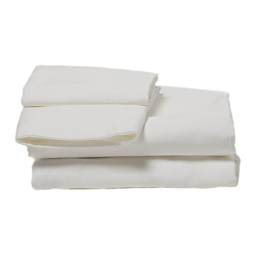 Enhanced Bamboo Split King Sheet Set in White | Effortless Cool and Silky Comfort