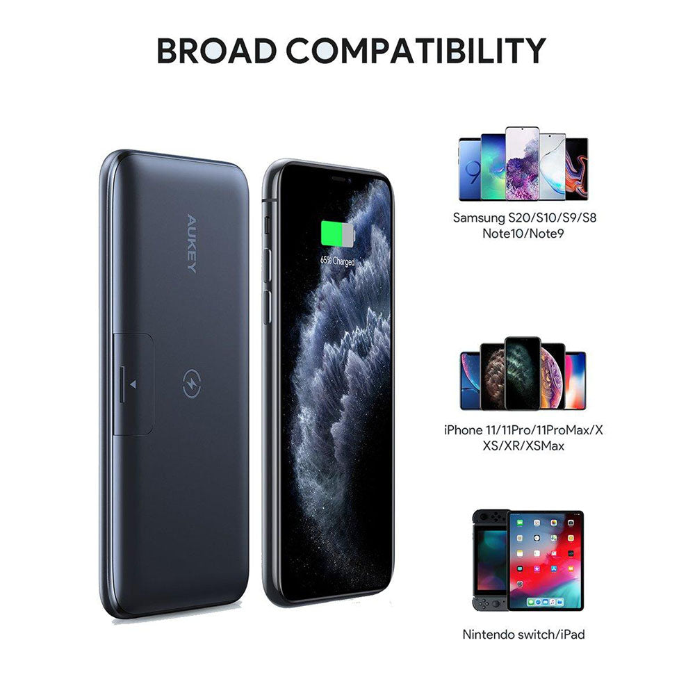 18W PD QC 3.0 10000mAh Power Bank With Stand & Wireless Charging