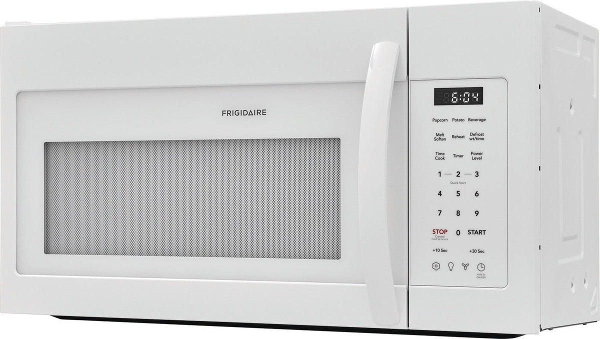 1.8 CuFt 1000 Wattage Over-The-Range Microwave in White with 2-Speed Ventilation