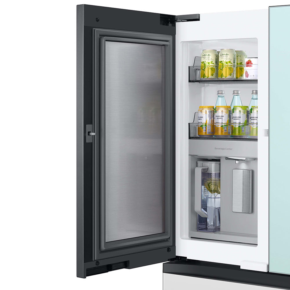 23.0 CuFt Smart Bespoke Panel Ready 4-Door French-Door Refrigerator in Morning Blue with Beverage Center