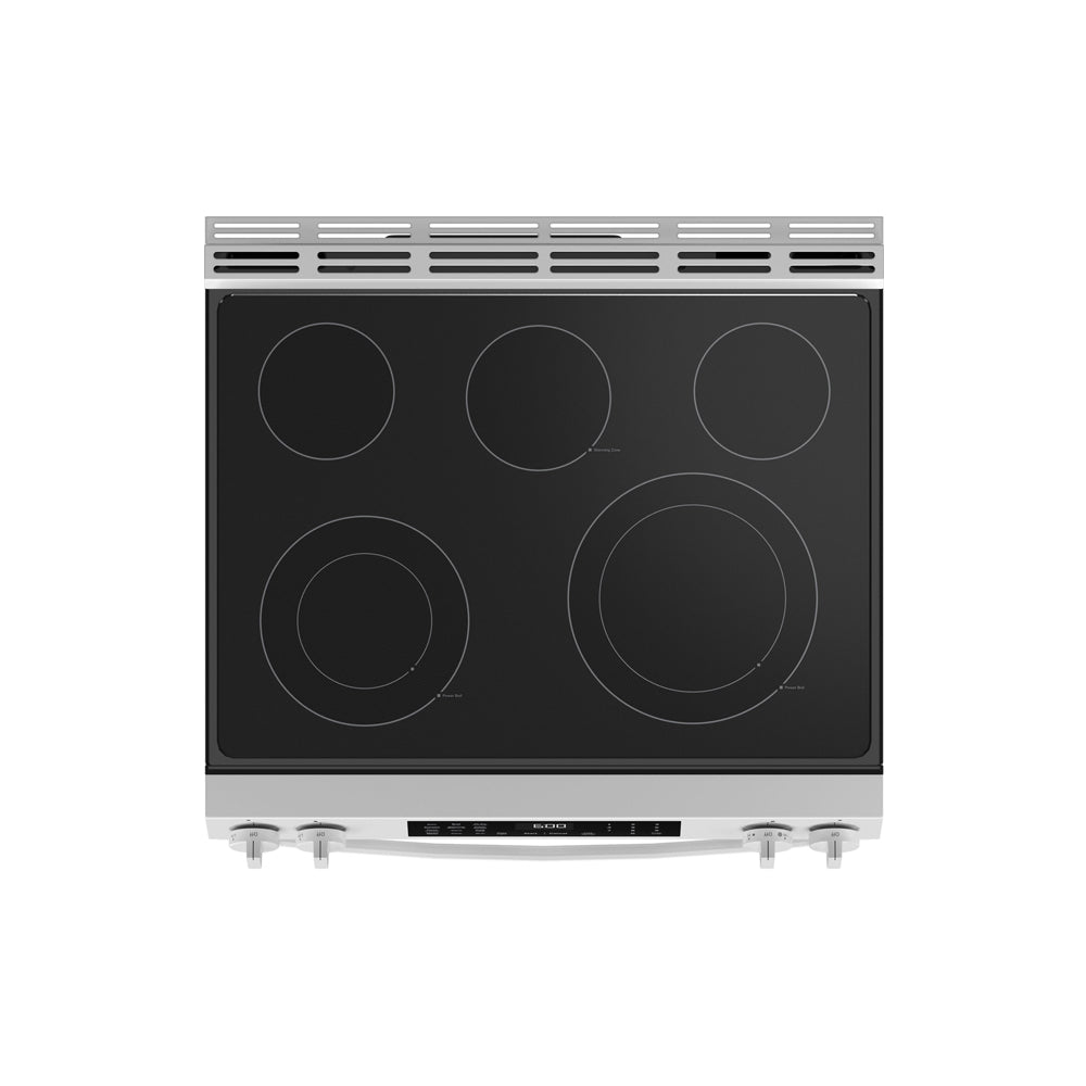 30-inch Slide-in Electric Convection Range Oven with No Preheat Air Fry and EasyWash™ Oven Tray - White