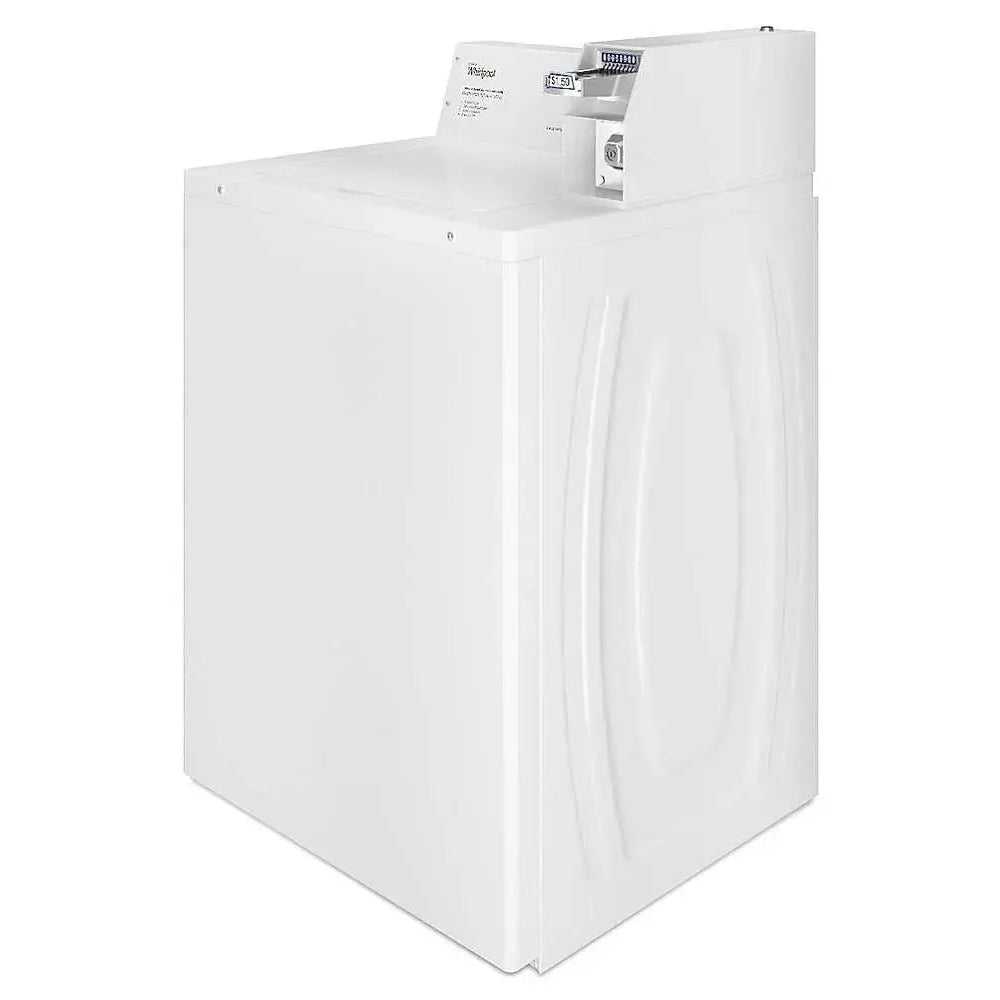 7.4 CuFt Commercial Gas White Dryer with Coin Slide