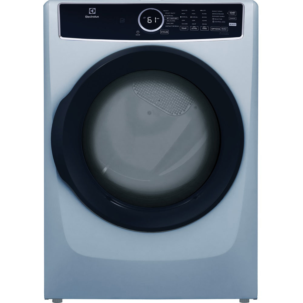 8.0 Cu-Ft Front Load Perfect Steam™ Gas Dryer with Instant Refresh in Glacier Blue