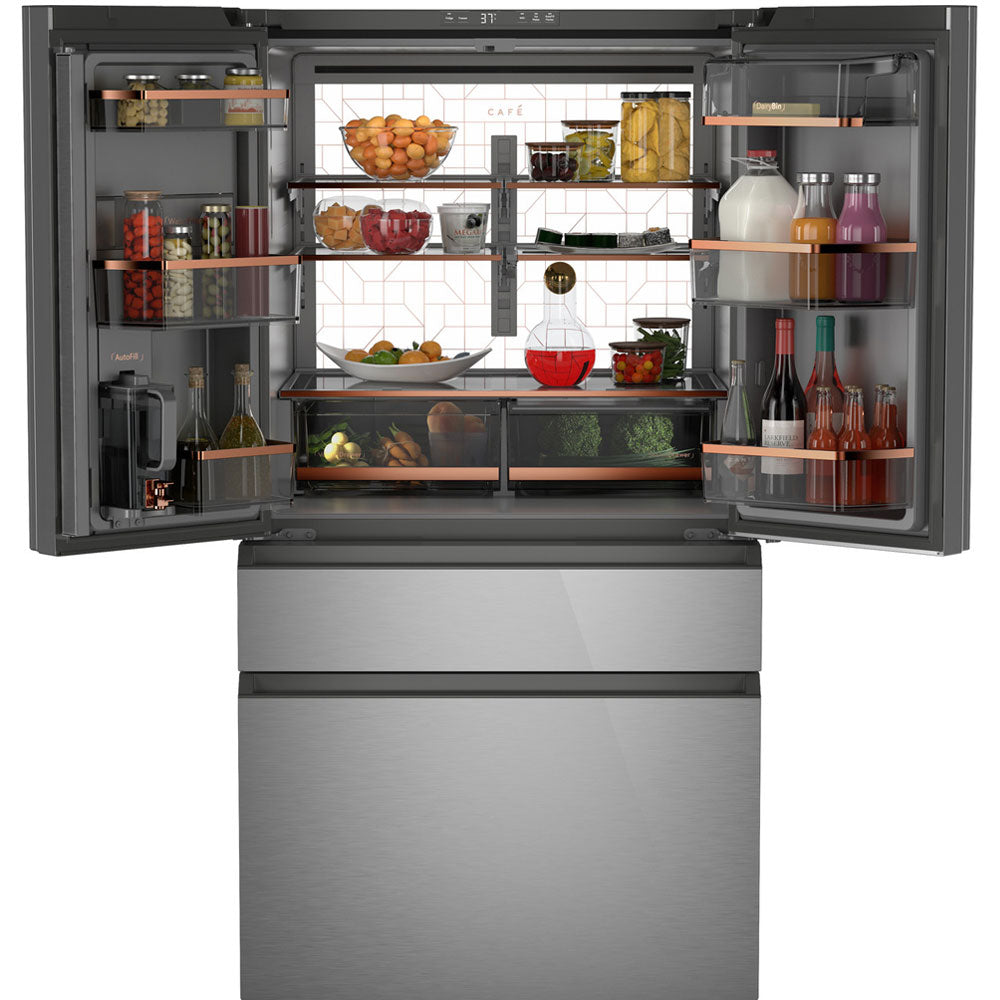 23.2 Cu. Ft. Smart Counter-Depth 4-Door French-Door Refrigerator - Stainless Steel