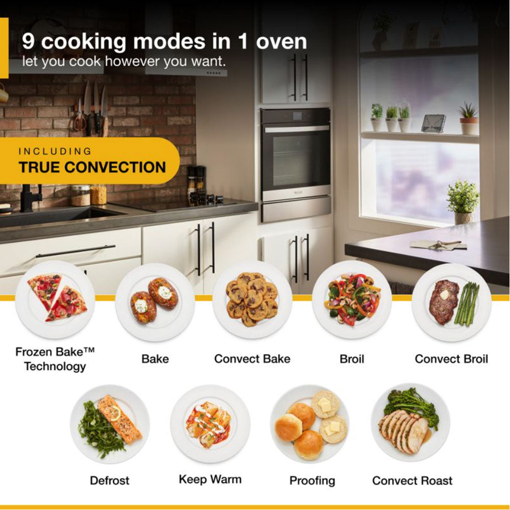 24" Convection Wall Oven - White