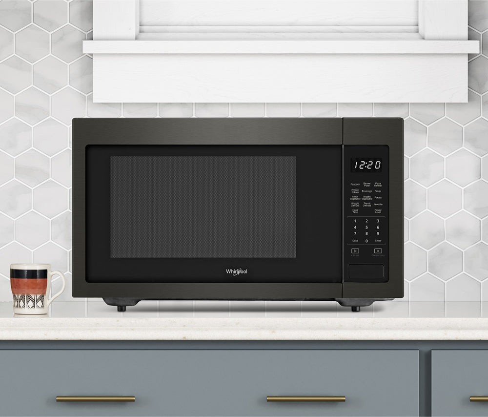 1.6 CuFt 1200 Watt Countertop Microwave in Black