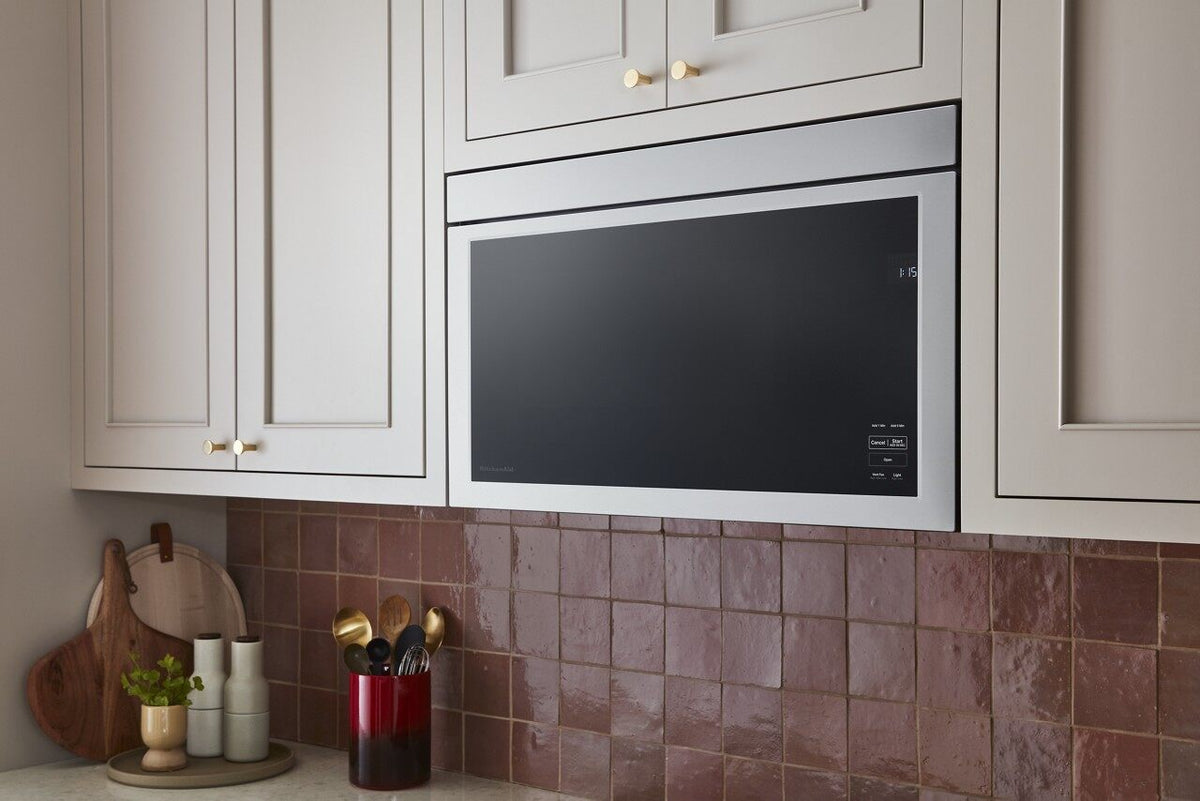 1.1 CuFt 1000 Wattage Over-The-Range Microwave in Stainless Steel with Flush Built-In Design