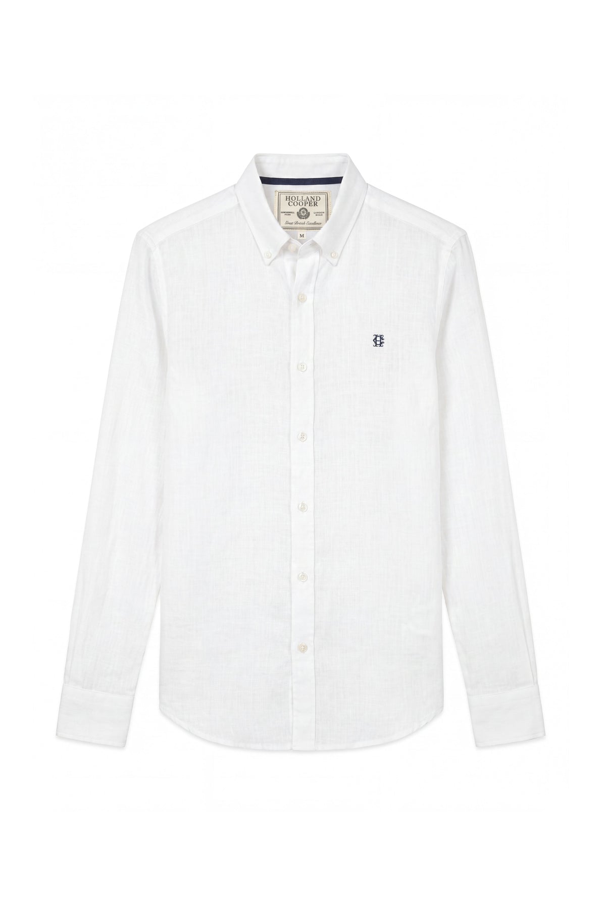 Men's Regular Fit Linen Shirt (White)