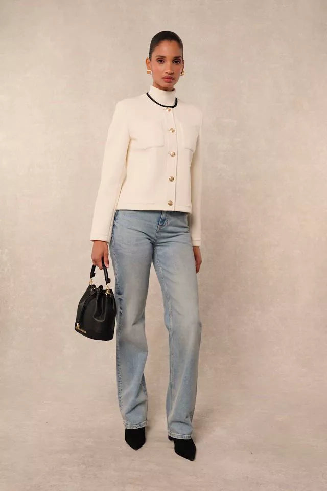 Chloe Jersey Jacket (Cream)