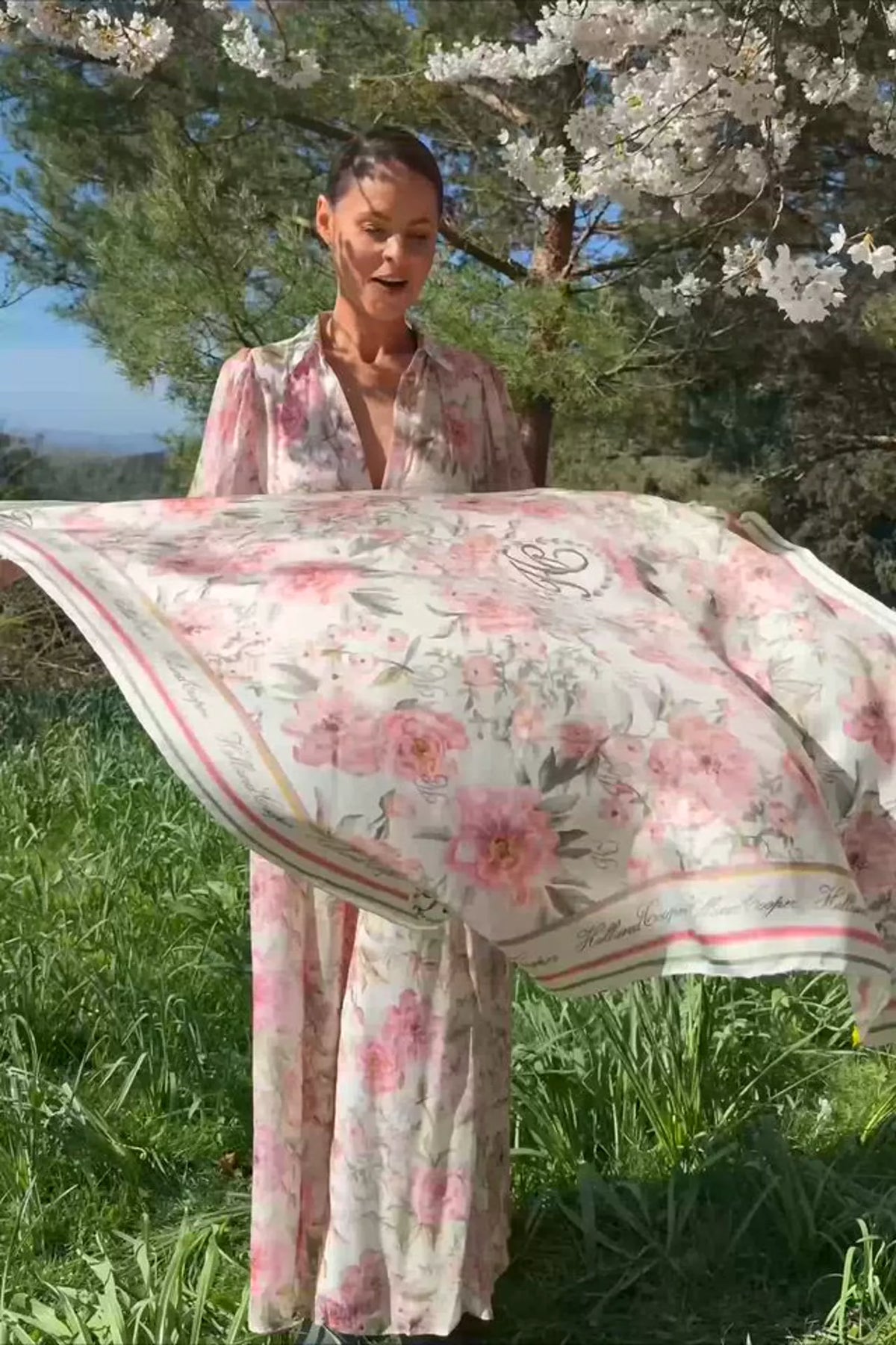 Silk Scarf (English Rose)