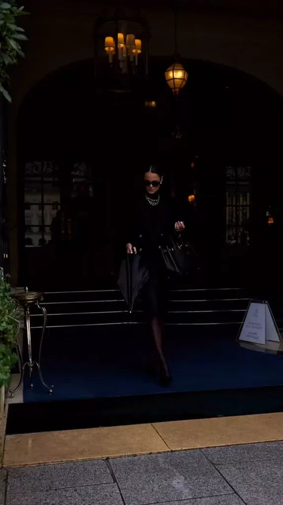 The Navy Chalk Pinstripe Paris Look
