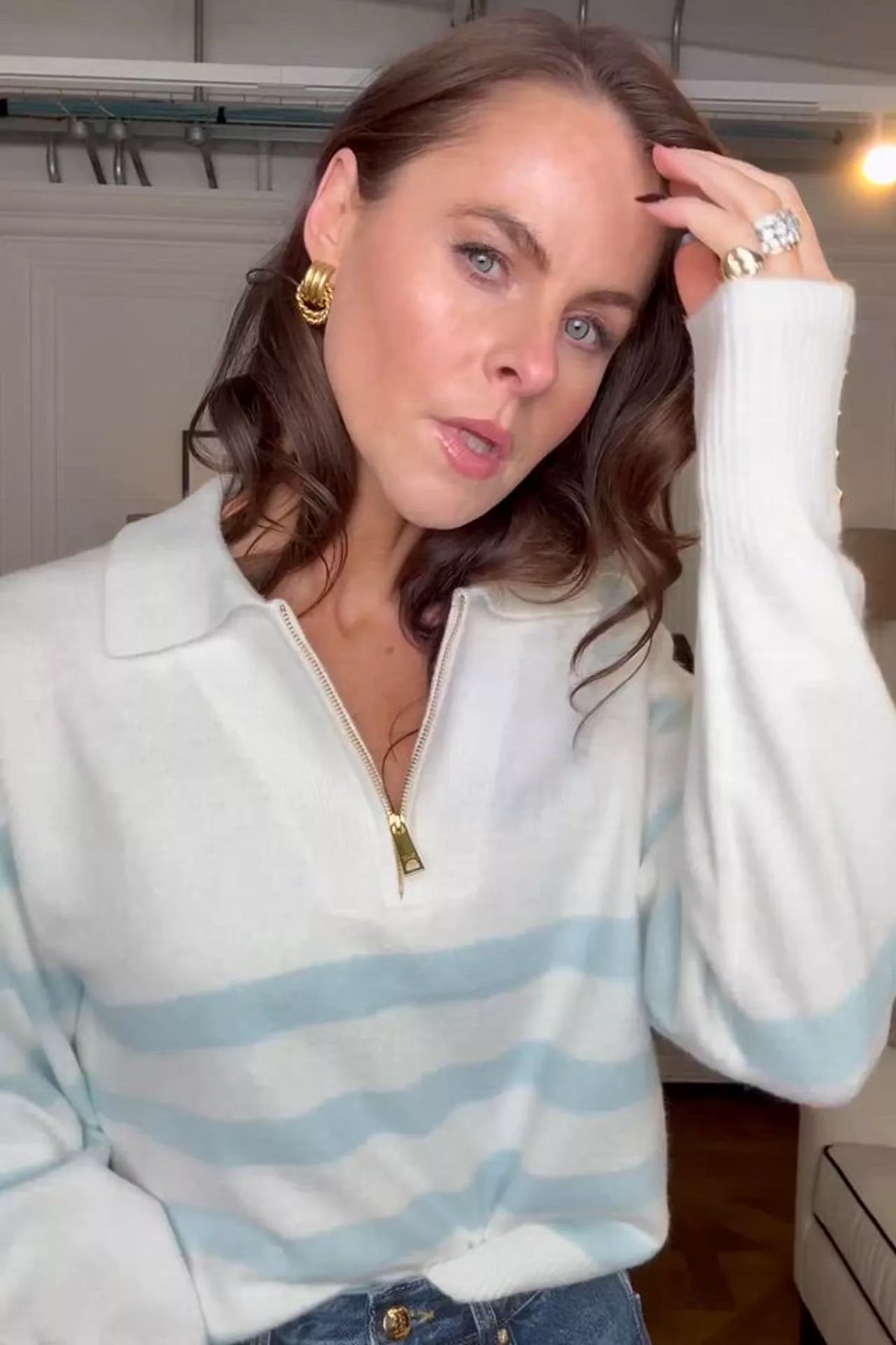 The Lydia Quarter Zip Look
