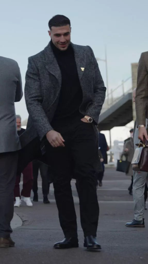 Tommy Fury's Cheltenham Look (Ebony Herringbone)