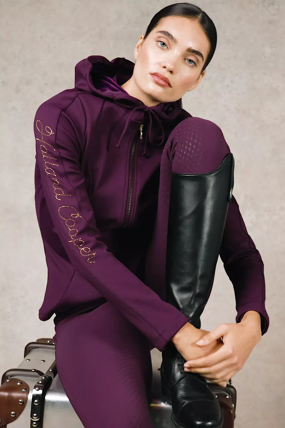 Premium High Rise Breeches (Aubergine)