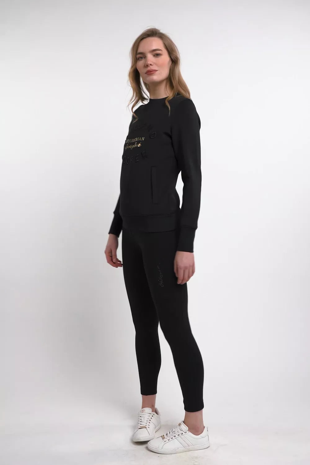 Crystal Crew Neck Sweat (Black)